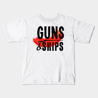 Guns And Ships Kids T-Shirt